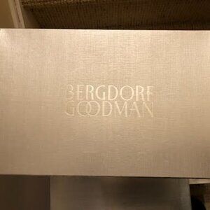 TWO Authentic Silver Bergdorf Goodman Gift Box Size 15" L x 10" W x 3" H